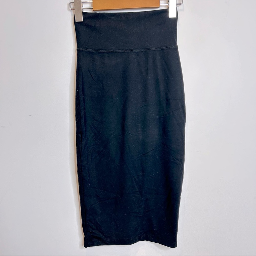 Bebe High Waist Stretch Pencil Skirt Black